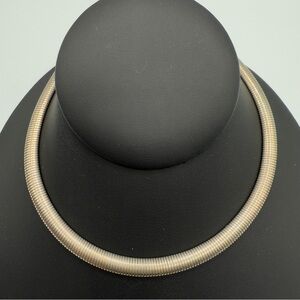 1940s Coro Pegasus Signed Tubogas Sleek Coil Collar Necklace